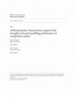 Research paper thumbnail of Anthropometric characteristics, upper-body strength, and sprint paddling performance in competitive surfers