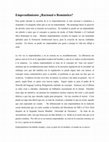 Research paper thumbnail of Emprendimiento ¿Racional o Romántico