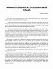 Research paper thumbnail of Memoria dinamica: la lezione della Shoah   [QOL, N° 179/180,  Jan:-Mar. 2017]