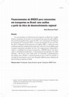 Research paper thumbnail of Financiamentos do BNDES para concessões em transportes no Brasil: uma análise a partir da ótica do desenvolvimento regional