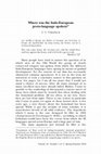 Research paper thumbnail of Where was the Indo-European proto-language spoken? Translation of C. C: Uhlenbeck's article from 1895.