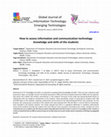 Research paper thumbnail of How to assess information and communication technology knowledge and skills of the students