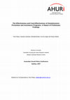 Research paper thumbnail of The Effectiveness and Cost-Effectiveness of Homelessness Prevention and Assistance Programs: A Report of Preliminary Findings