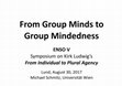 Research paper thumbnail of From Group Minds to Group Mindedness – Commentary on Ludwig (for ENSO V)