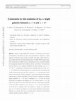 Research paper thumbnail of Constraints to the evolution of Ly-? bright galaxies between z = 3 and z = 6