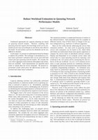 Research paper thumbnail of Robust workload estimation in queueing network performance models