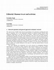 Research paper thumbnail of S. Bala & V. Zangl: “Editorial: Humour in Art and Activism,”  European Journal of Humour Research, pp. 1-6.