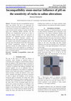 Research paper thumbnail of Incompatibility stone-mortar Influence of pH on the sensitivity of rocks to saline alterations