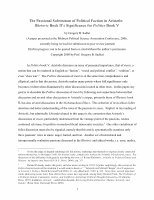 Research paper thumbnail of The Passional Substratum of Political Faction in Aristotle: Rhetoric Book II’s Significance for Politics Book V