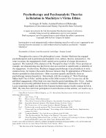 Research paper thumbnail of Psychotherapy and Psychoanalytic Theories in Relation to MacIntyre’s Virtue Ethics