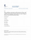 Research paper thumbnail of The synthesis, structures and reactions of zinc and cobalt metal-organic frameworks incorporating an alkyne-based dicarboxylate linker