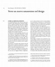 Research paper thumbnail of Verso un nuovo Umanesimo del Design