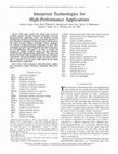 Research paper thumbnail of Interposer Technologies for High-Performance Applications