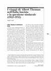 Research paper thumbnail of I viaggi di Albert Thomas nell’Italia fascista e la questione sindacale (1922-1932)