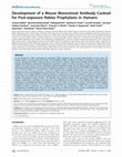 Research paper thumbnail of Development of a Mouse Monoclonal Antibody Cocktail for Post-exposure Rabies Prophylaxis in Humans