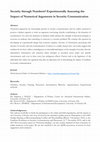 Research paper thumbnail of [Article, with T. Coan and O. Sterck] "Security through Numbers? Experimentally Assessing the Impact of Numerical Arguments in Security Communication" (British Journal of Politics & International Relations, 2017)