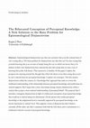 Research paper thumbnail of The Bifurcated Conception of Perceptual Knowledge: A New Solution to the Basis Problem for Epistemological Disjunctivism (Synthese, forthcoming)