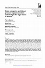 Research paper thumbnail of State categories and labour protest: Migrant workers and the fight for legal status in France