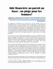 Research paper thumbnail of « Aide financière au parent au foyer : un piège pour les femmes? », Histoire engagée, octobre 2017