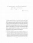 Research paper thumbnail of La escritura indígena como “material lingüístico”: una carta en lengua ixcateca al presidente Lázaro Cárdenas [2008]