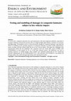 Research paper thumbnail of Testing and modeling of damages in composite laminates subject to low velocity impact