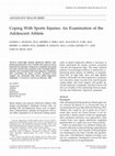 Research paper thumbnail of Coping with sports injuries: an examination of the adolescent athlete