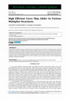 Research paper thumbnail of ADVANCES in NATURAL and APPLIED SCIENCES High Efficient Carry Skip Adder In Various Multiplier Structures