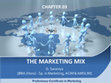 Research paper thumbnail of THE MARKETING MIX CHAPTER 03