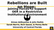 Research paper thumbnail of Rebellions are built on hope:  Joining forces to support OER in a restrictive institutional environment