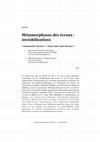 Research paper thumbnail of « Invisibilisations des écrans », Interfaces numériques, vol. 5, n° 2, 2016, p. 9-22.