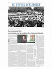 Research paper thumbnail of « Il y a 50 ans : La commission Bird, un tournant pour la condition des femmes au Canada », Le Devoir d'histoire, Le Devoir, 21-22 octobre, p. B6