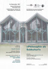 Research paper thumbnail of Philosophie als Subkultur? – Vortrag und Diskussion am 16.11.2017, 18 Uhr, Institut für Philosophie, FU Berlin