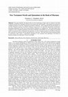 Research paper thumbnail of New Testament Words and Quotations in the Book of Mormon