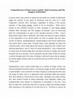 Research paper thumbnail of Critical Review of Peter Lisca's article " Nick Carraway and The Imagery of Disorder "