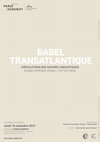 Research paper thumbnail of Affiche Babel transatlantique 2017