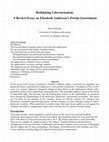 Research paper thumbnail of Rethinking Libertarianism: A Review/Essay on Elizabeth Anderson's Private Government