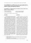 Research paper thumbnail of Variabilidad en poblaciones de maíz nativo de la Mixteca Baja Oaxaqueña, México Variability in populations of native maize from Low Mixtec-Oaxaca, Mexico