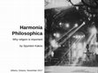 Research paper thumbnail of Harmonia Philosophica - Why Religion is important.pdf