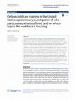 Research paper thumbnail of Online Child Care Training in the US.pdf