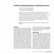 Research paper thumbnail of The Effect of Building Materials on LIDAR Measurements