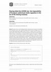 Research paper thumbnail of Sharing killed the AVMSD star: the impossibility of European audiovisual media regulation in the era of the sharing economy