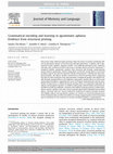 Research paper thumbnail of Grammatical encoding and learning in agrammatic aphasia: Evidence from structural priming