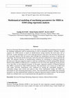 Research paper thumbnail of Mathematical modeling of machining parameters for MRR in EDM using regression analysis