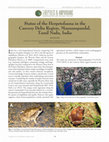 Research paper thumbnail of Status of the Herpetofauna in the Cauvery Delta Region, Mannampandal, Tamil Nadu, India