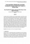 Research paper thumbnail of Food Ingredient, Religiousity and Halal Compliance among Food Truck Traders in Klang Valley