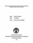 Research paper thumbnail of High Throughput Satellite sebagai Salah Satu Solusi Pemerataan Broadband Internet Akses di Indonesia