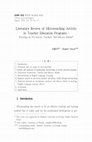 Research paper thumbnail of Literature Review of Microteaching Activity in Teacher Education Programs : Focusing on Pre-service Teachers' Self-efficacy Beliefs