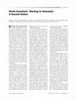 Research paper thumbnail of World Scientists' Warning to Humanity: A Second Notice