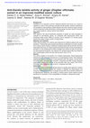 Research paper thumbnail of Anti-Giardia lamblia activity of ginger (Zingiber officinale) extract in an improved modified axenic culture