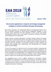 Research paper thumbnail of Call for papers - EAA 2018 - Session #583 - Non-invasive applications in research and heritage management strategies in Central and Eastern European Archaeology